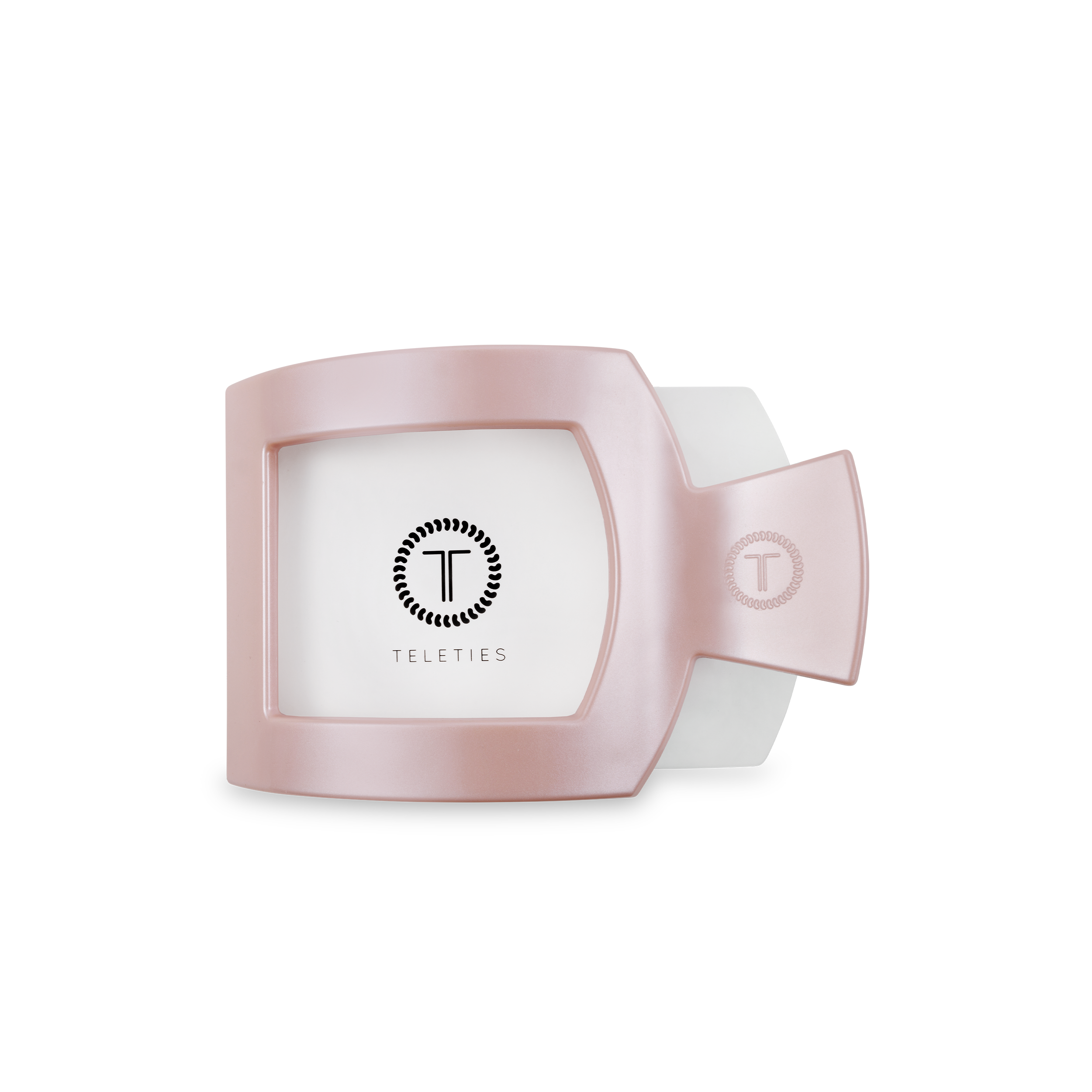 Square Flat Hair Clip | Medium | Pearly Pink
