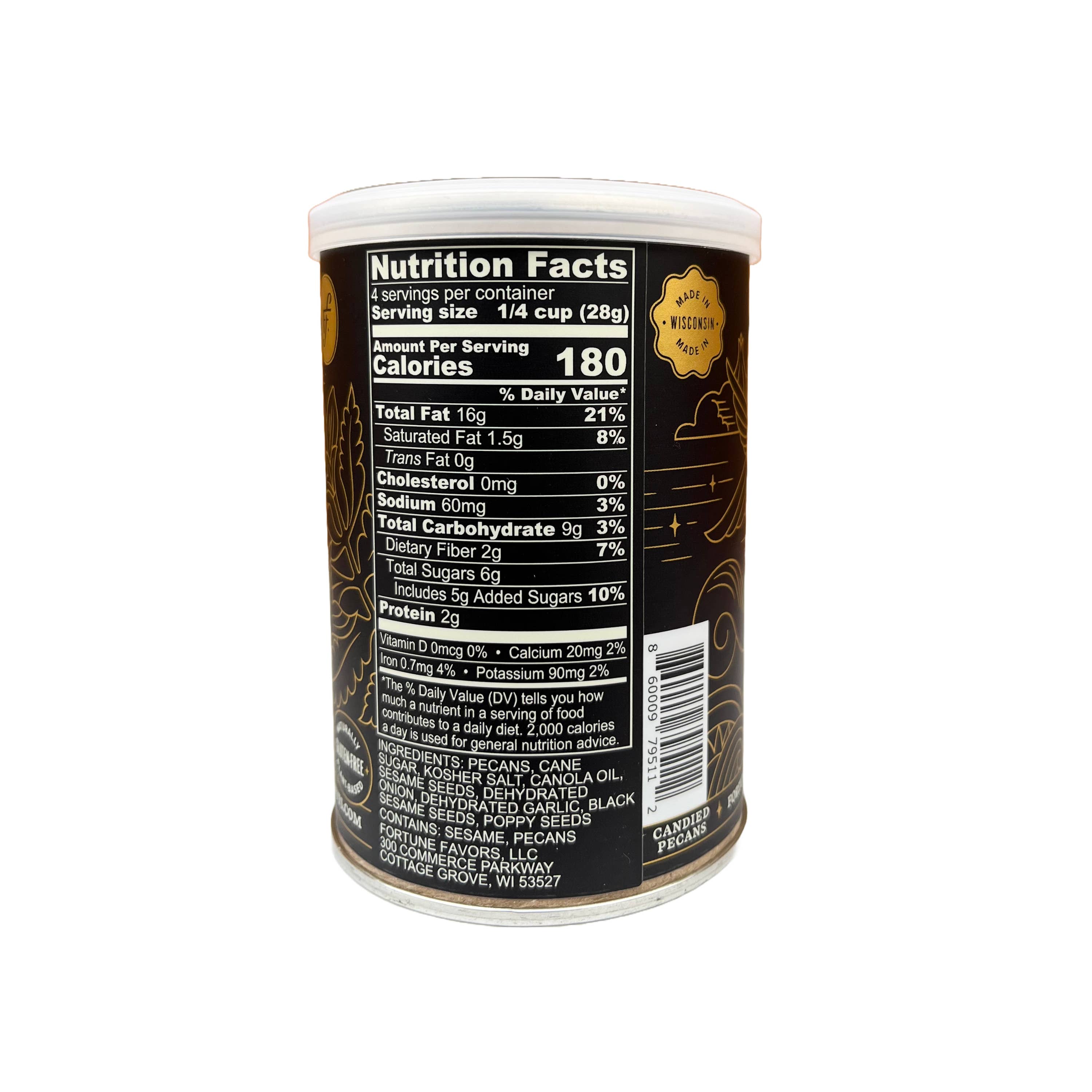 4oz Fortune Favors The Everything Candied Pecans