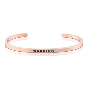 Warrior - Strong Fearless Cuff Bracelet: Yellow Gold