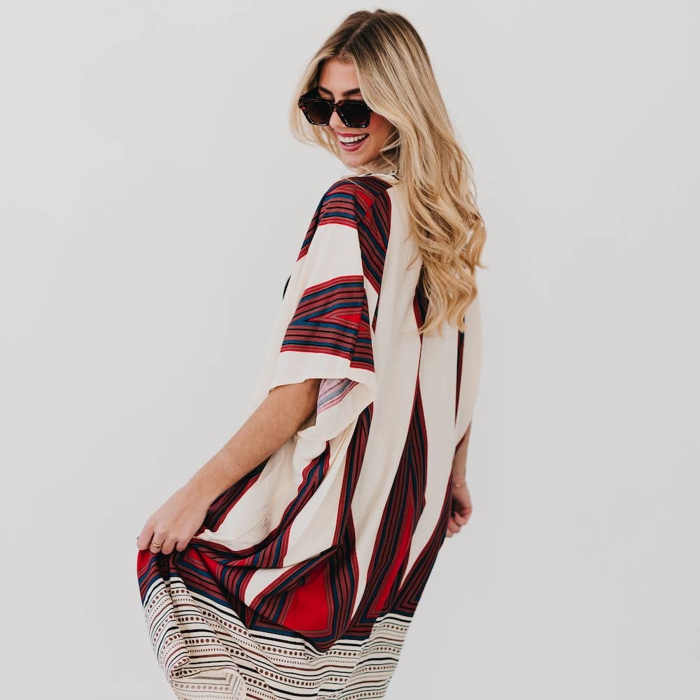In The City Of Paradise Kimono: Black