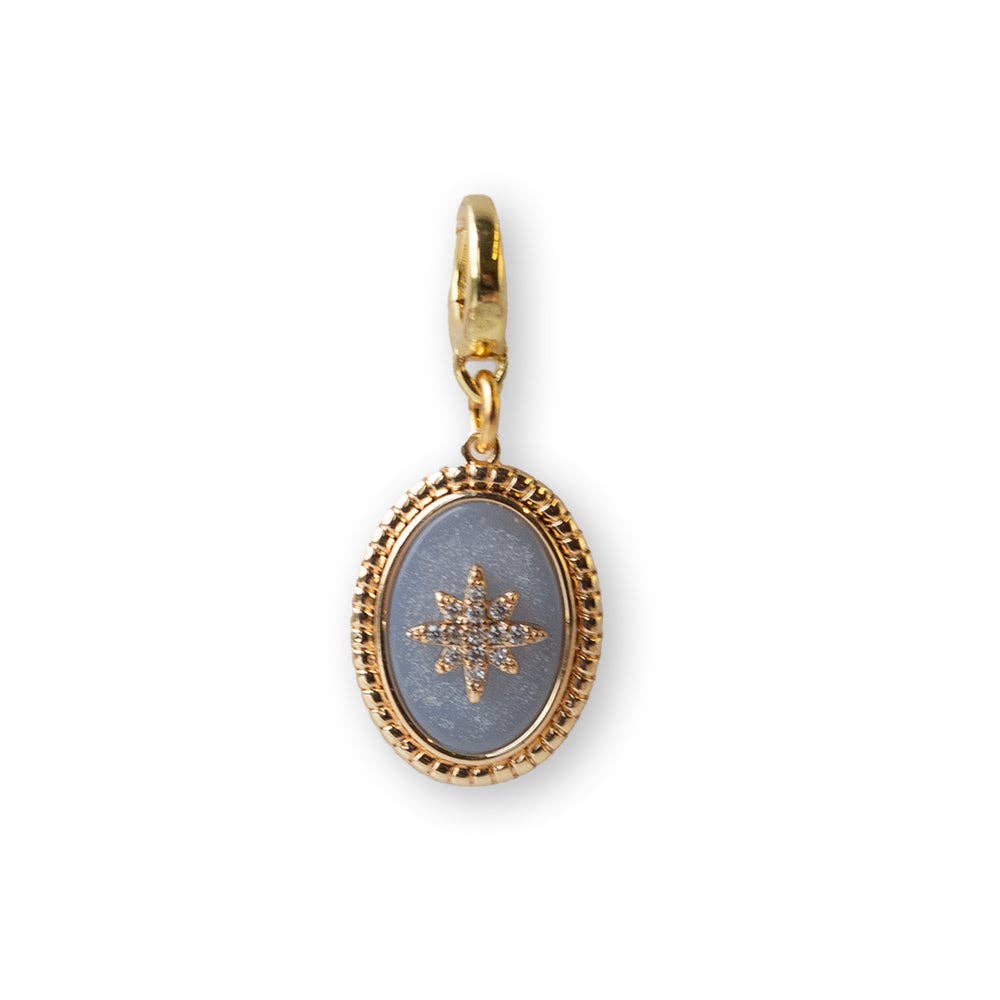Cameo Charm, Stone & CZ, Charm Bar | Charm Necklace or Brace