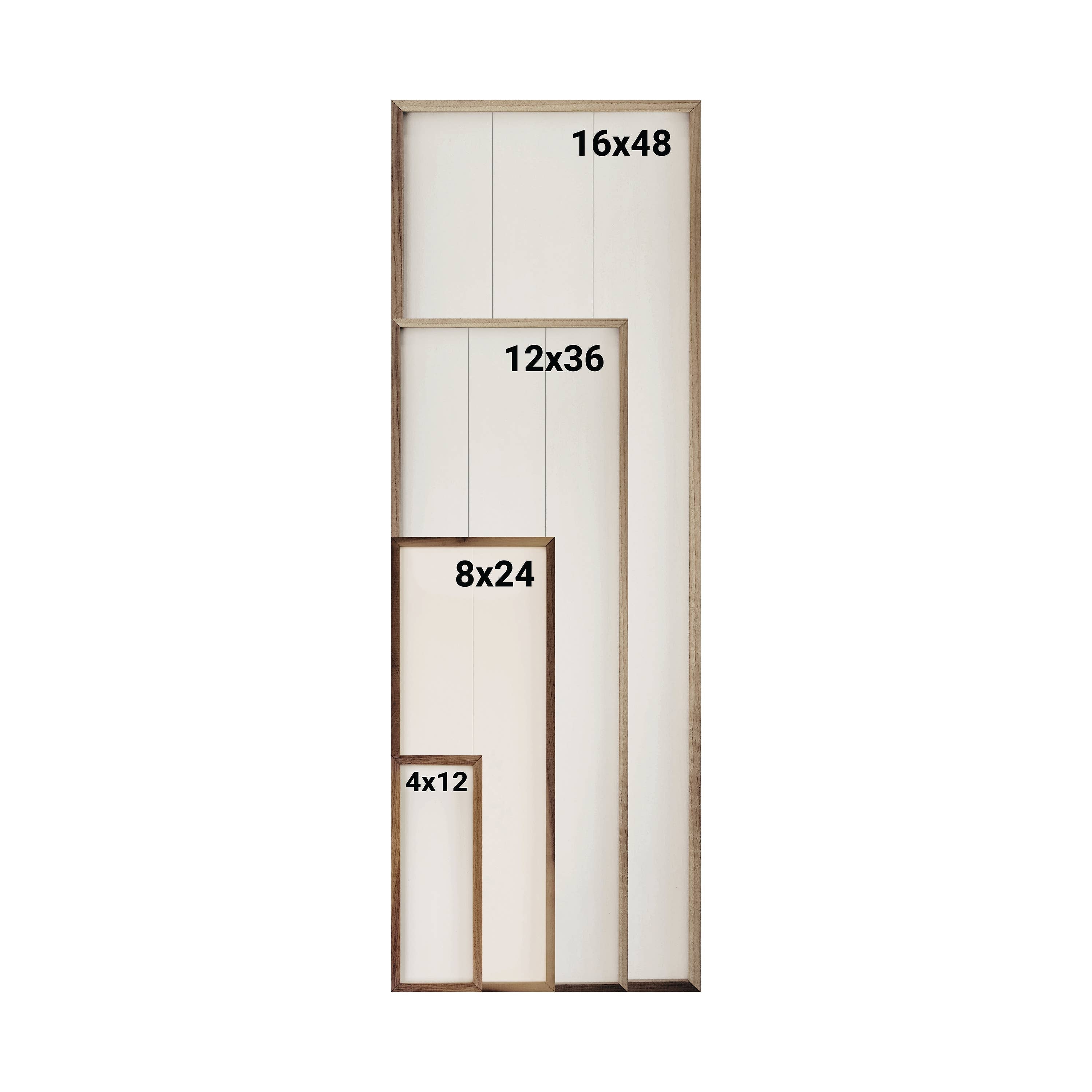 Creek With White Flowers: 8 x 24 x 1.5