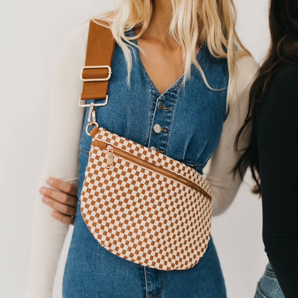 Westlyn Woven Bum Bag *NEW COLORS ADDED*: Woven Checkered Navy