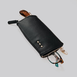 Skyla 2-in-1 Glasses Case Holder: Navy
