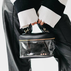 Carissa Clear Crossbody: Brown