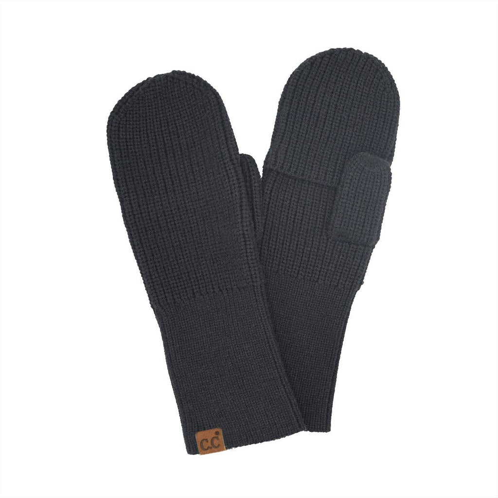 Open Slit C.C Mittens MTC0078: Black