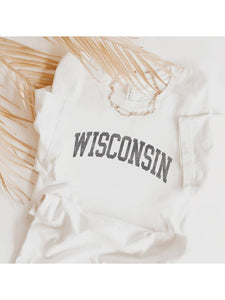 Wisconsin Graphic Tee - White