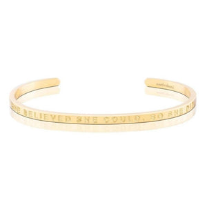 She Believed She Could, So She Did (no ink): Yellow Gold