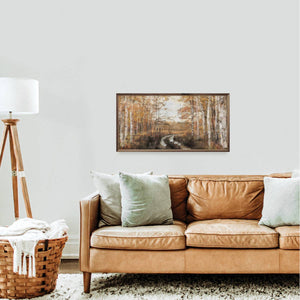 Rusted Hearth Birch Trees 2 By Nina Blue: 16 x 8 x 1.5