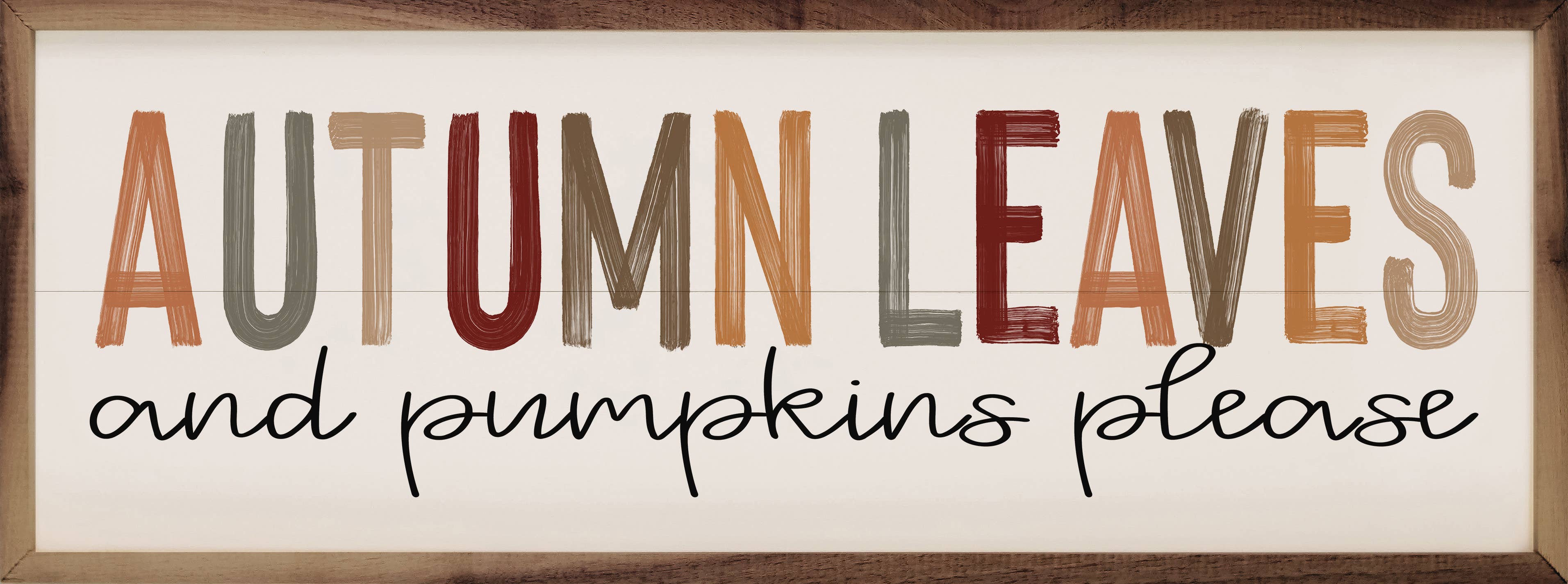 Autumn Leaves Colorful On White: 12 x 4 x 1.5