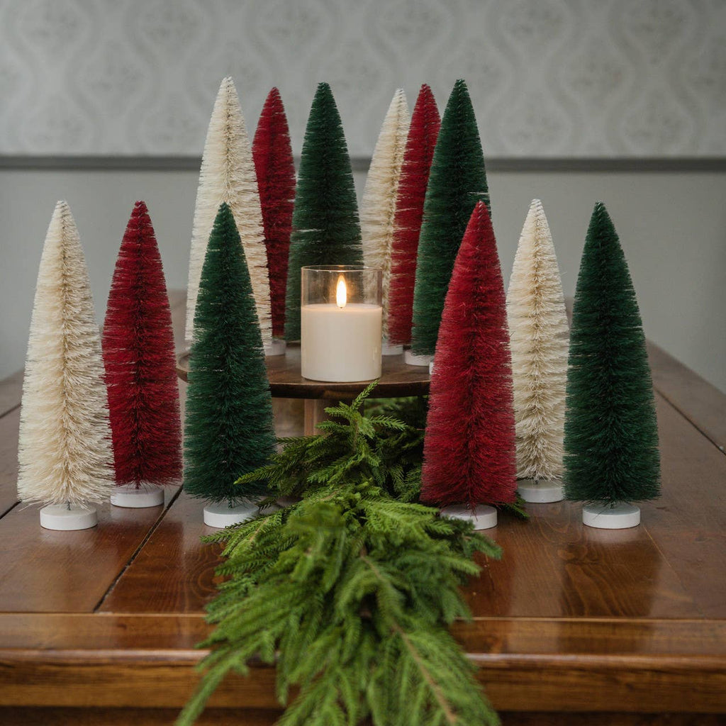 EACH SOLD SEPARATELY 11" HOLIDAY BOTTLEBRUSH TREES each