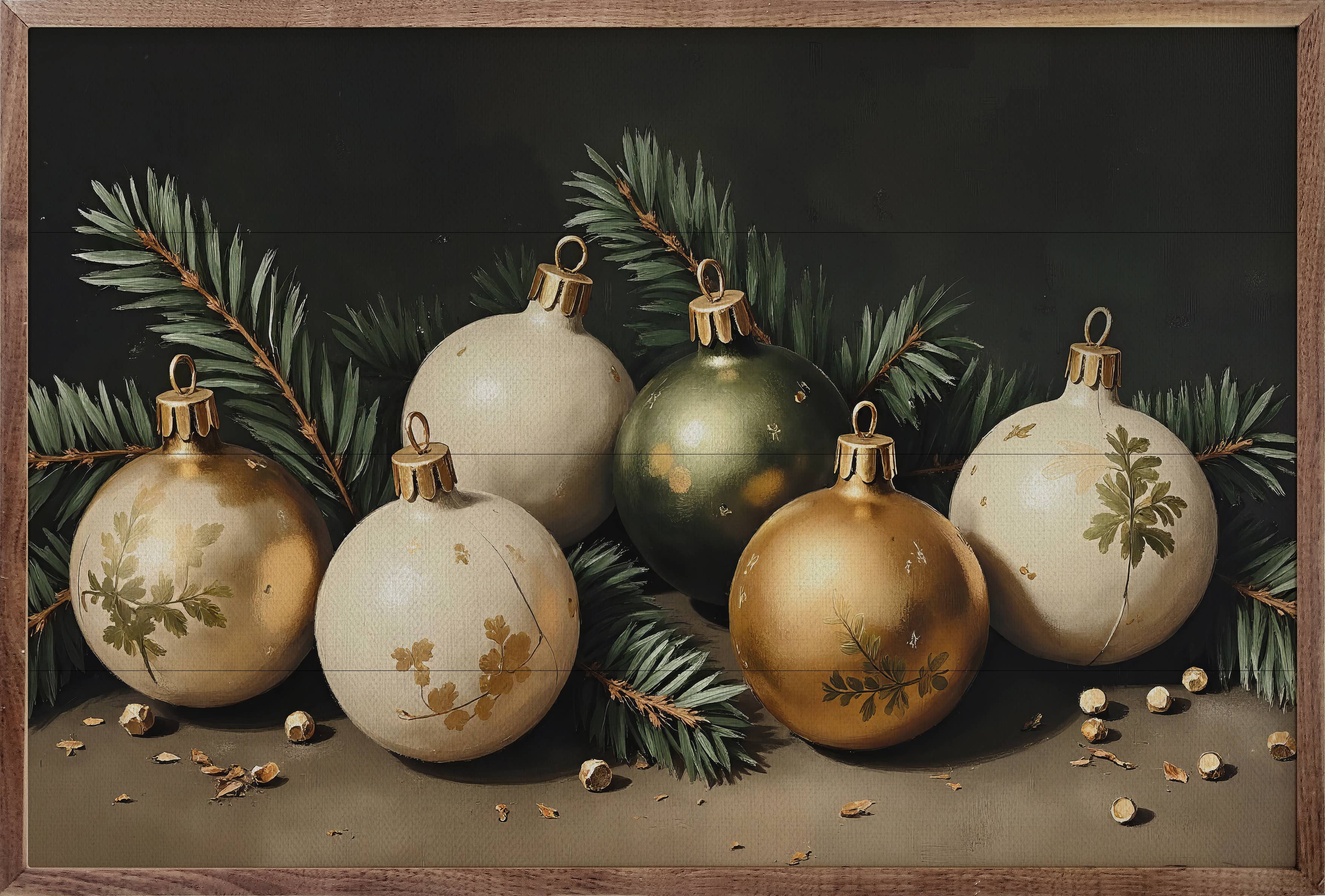 Bright Christmas Ornaments: 8x5