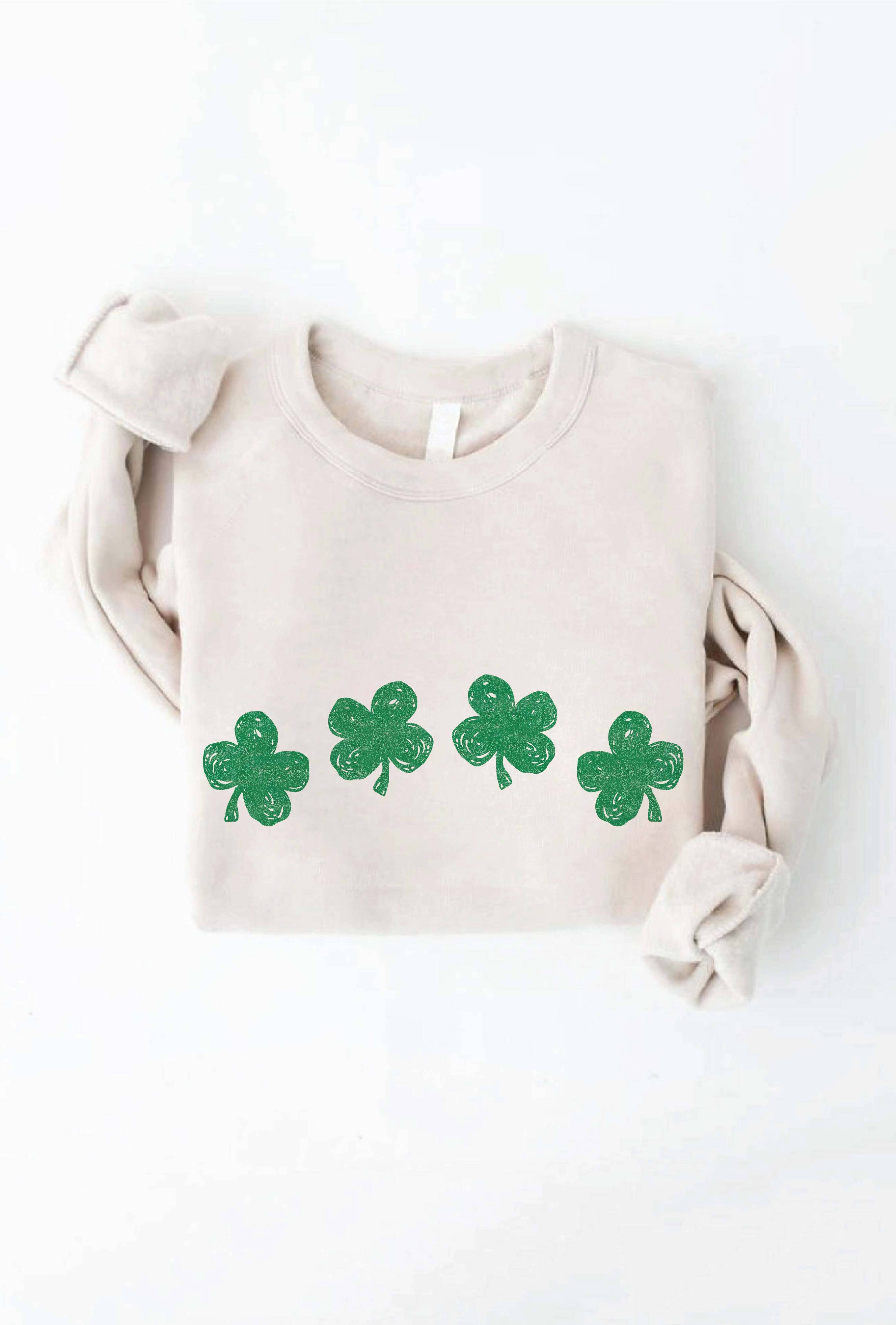 CLOVER ROW Graphic Sweatshirt: HEATHER FOREST