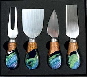 Northern Lights Collection: Resin Cheese Knife Set