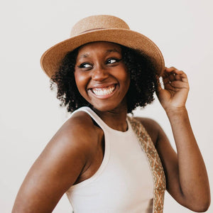Panama Piper Straw Hat: Brown