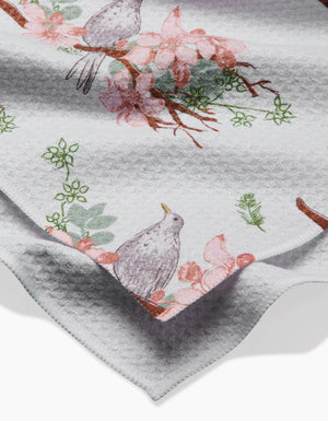 Blackbird and Blossom Tea Towel