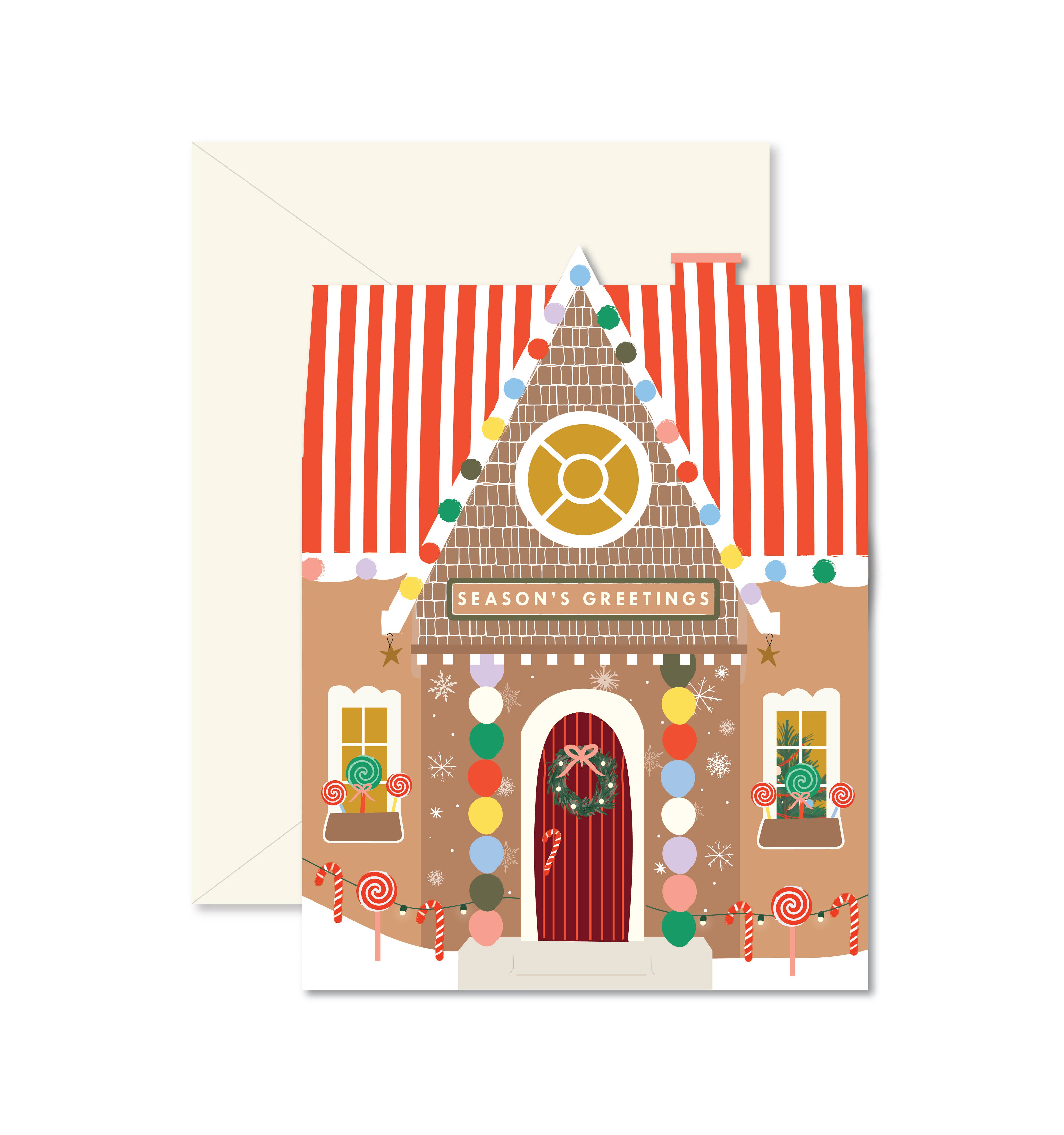Season’s greetings House die-cut Greeting Card
