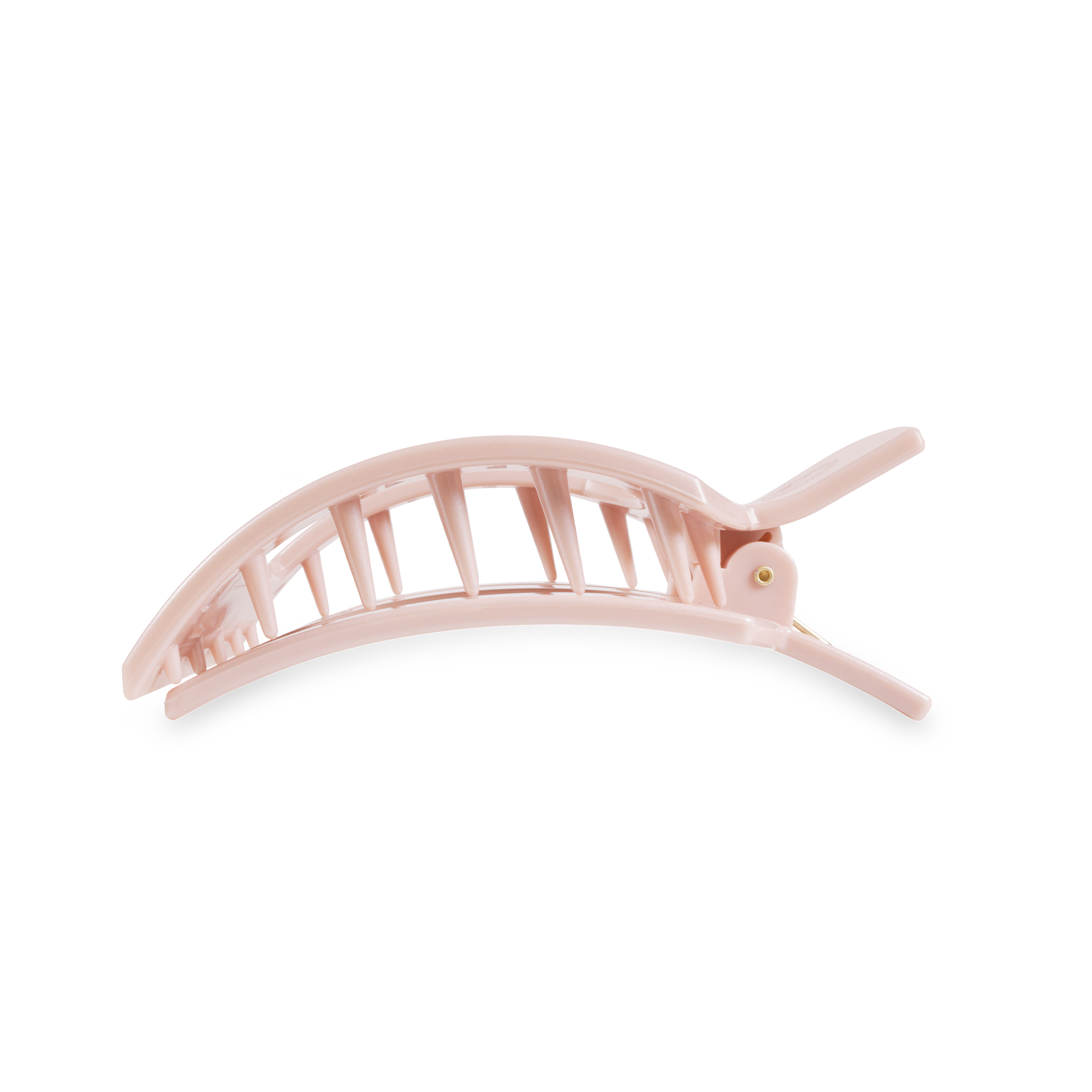 Square Flat Hair Clip | Large | Pearly Pink