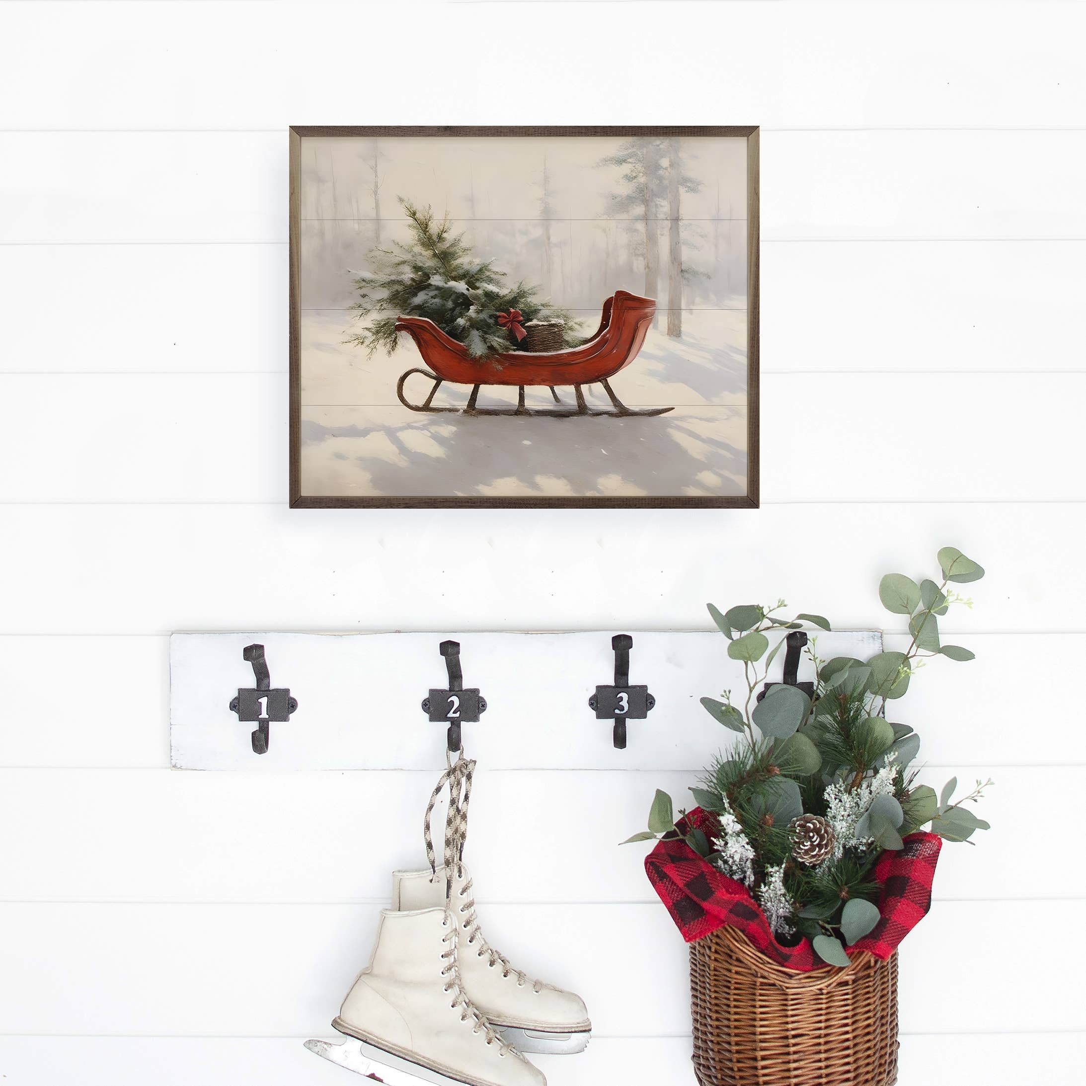 Beautiful Red Sleigh: 10 x 8 x 1.5