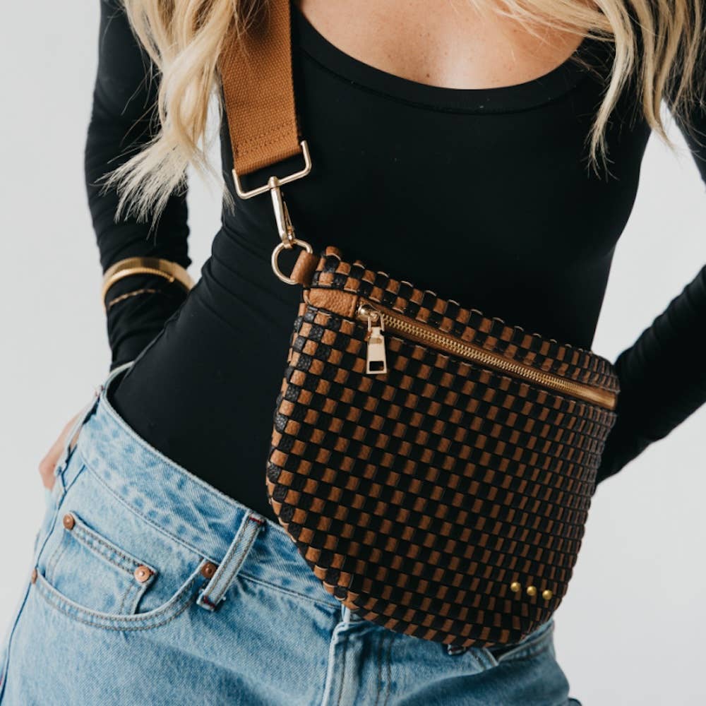 Westlyn Woven Bum Bag *NEW COLOR ADDED*: Checkered Coffee