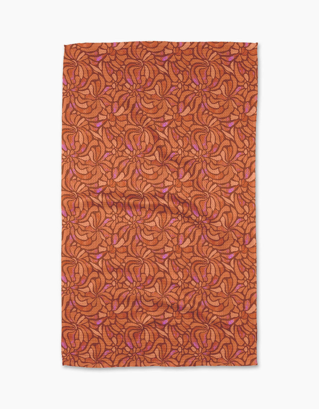 Coral Swirls Tea Towel