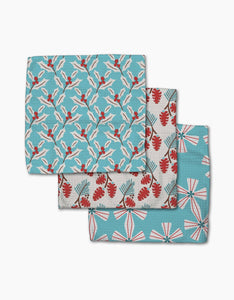 Winter Holly Dishcloth Set