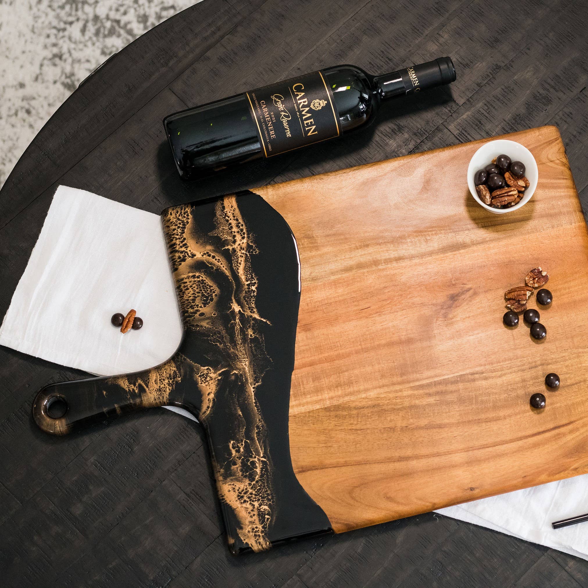 Resin Cheese Board / Charcuterie Board - Extra Large 15"x24": Northern Lights