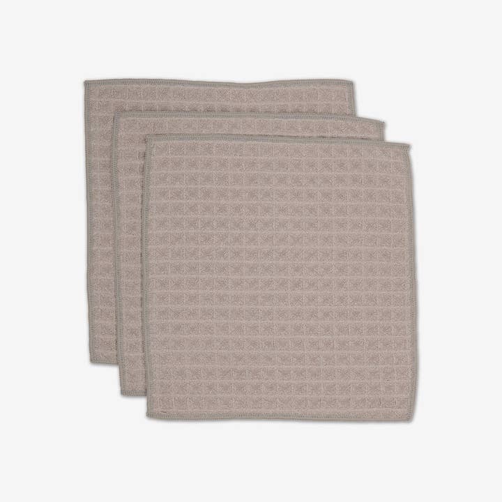 Geometry - Taupe Waffle Washcloth Set