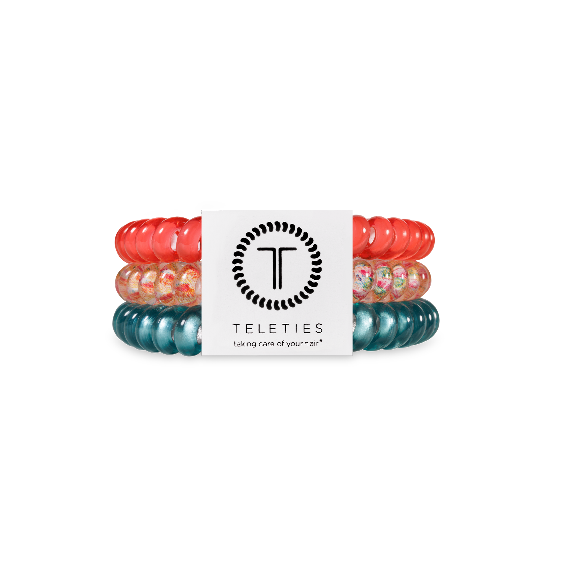 Spiral Hair Coils | Small | Coral Craze Hair Ties