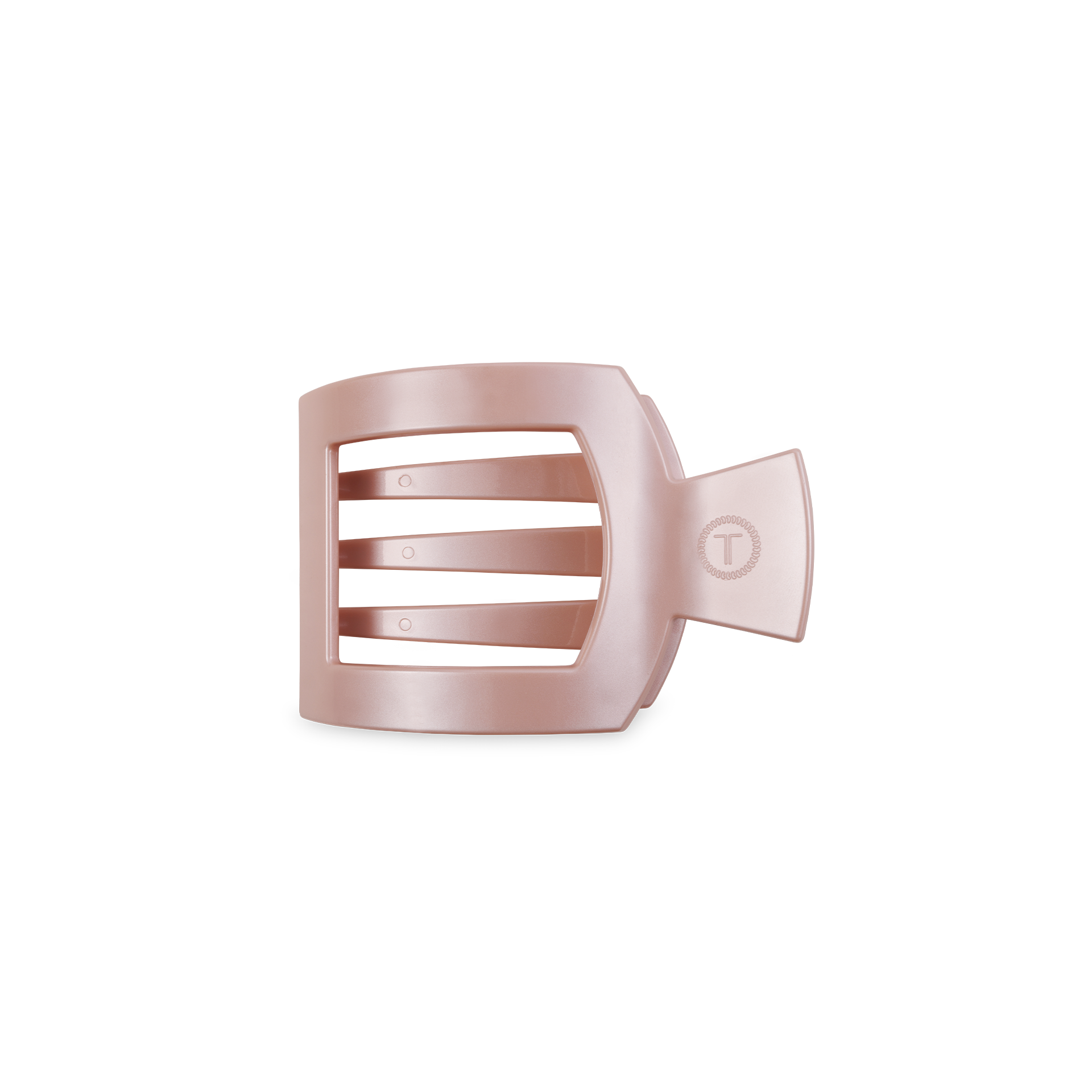 Square Flat Hair Clip | Small | Pearly Pink