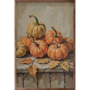 Small Pumpkin With Beech Branch: 5x8