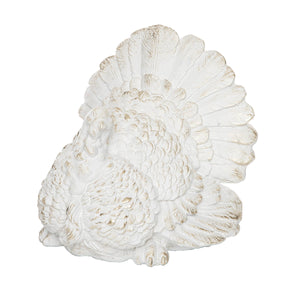 White Turkey Thanksgiving Decorative Figurine