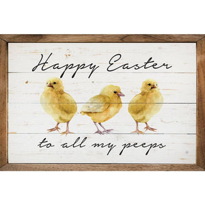 Happy Easter To All My Peeps Whitewash: 8 x 5 x 1.5