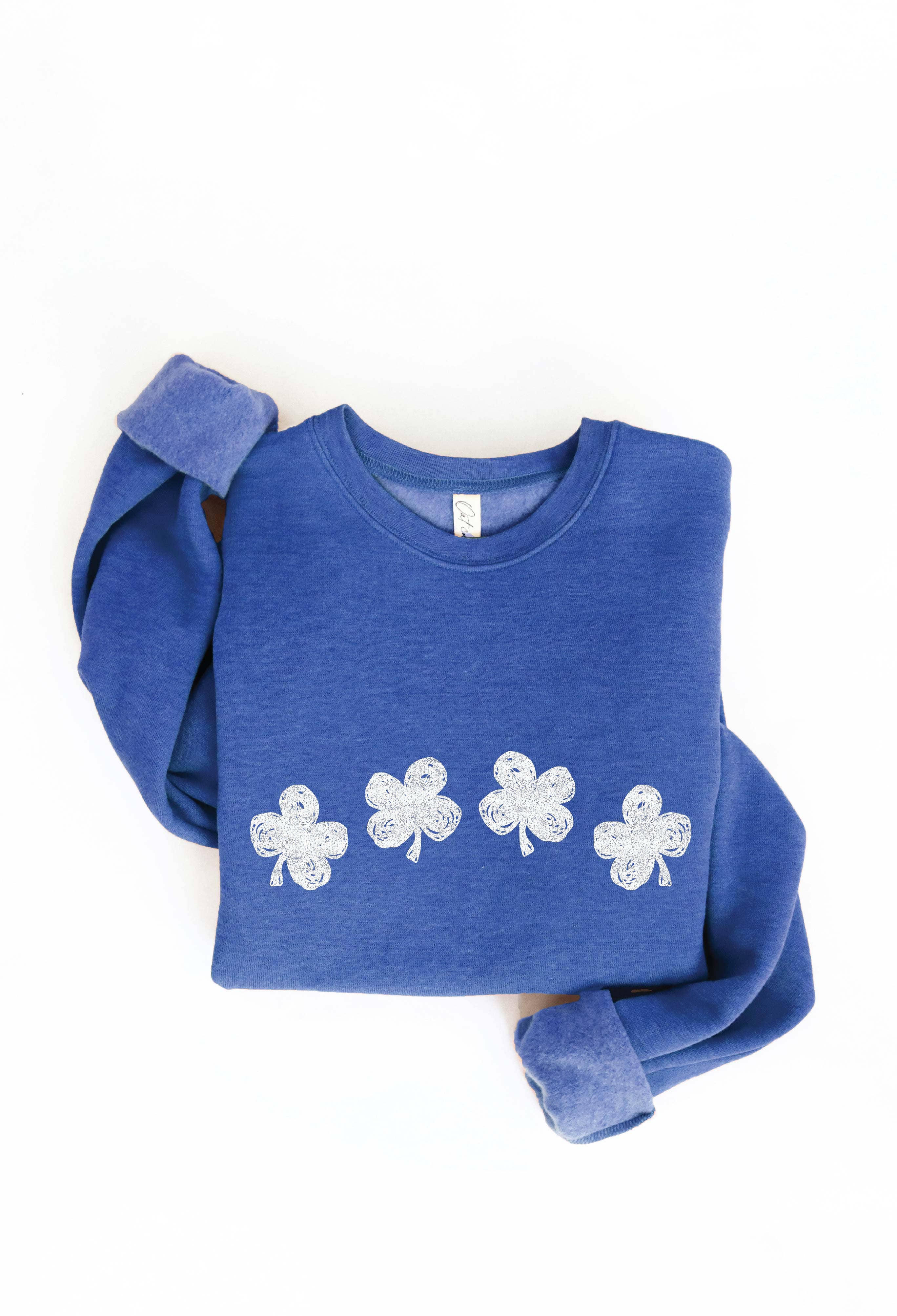 CLOVER ROW Graphic Sweatshirt: HEATHER FOREST