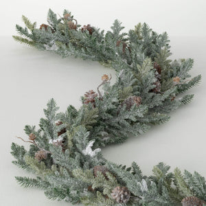 FROSTED PINE PINECONE GARLAND