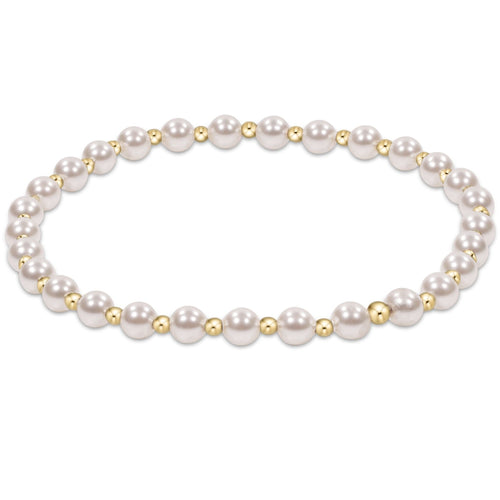 enewton - 7.25" Classic Grateful Pattern 4mm Bead Bracelet - Pearl