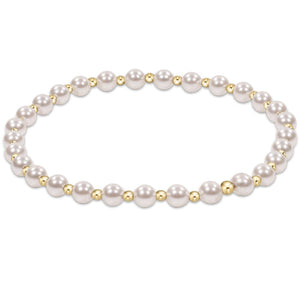 enewton - 7.25" Classic Grateful Pattern 4mm Bead Bracelet - Pearl