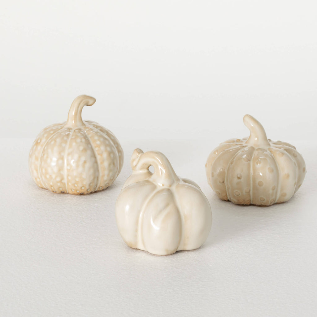 trio of pumpkins (set of 3)