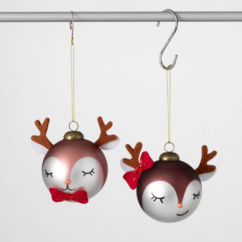 WHIMSY REINDEER BALL ORNAMENT (2 Styles)