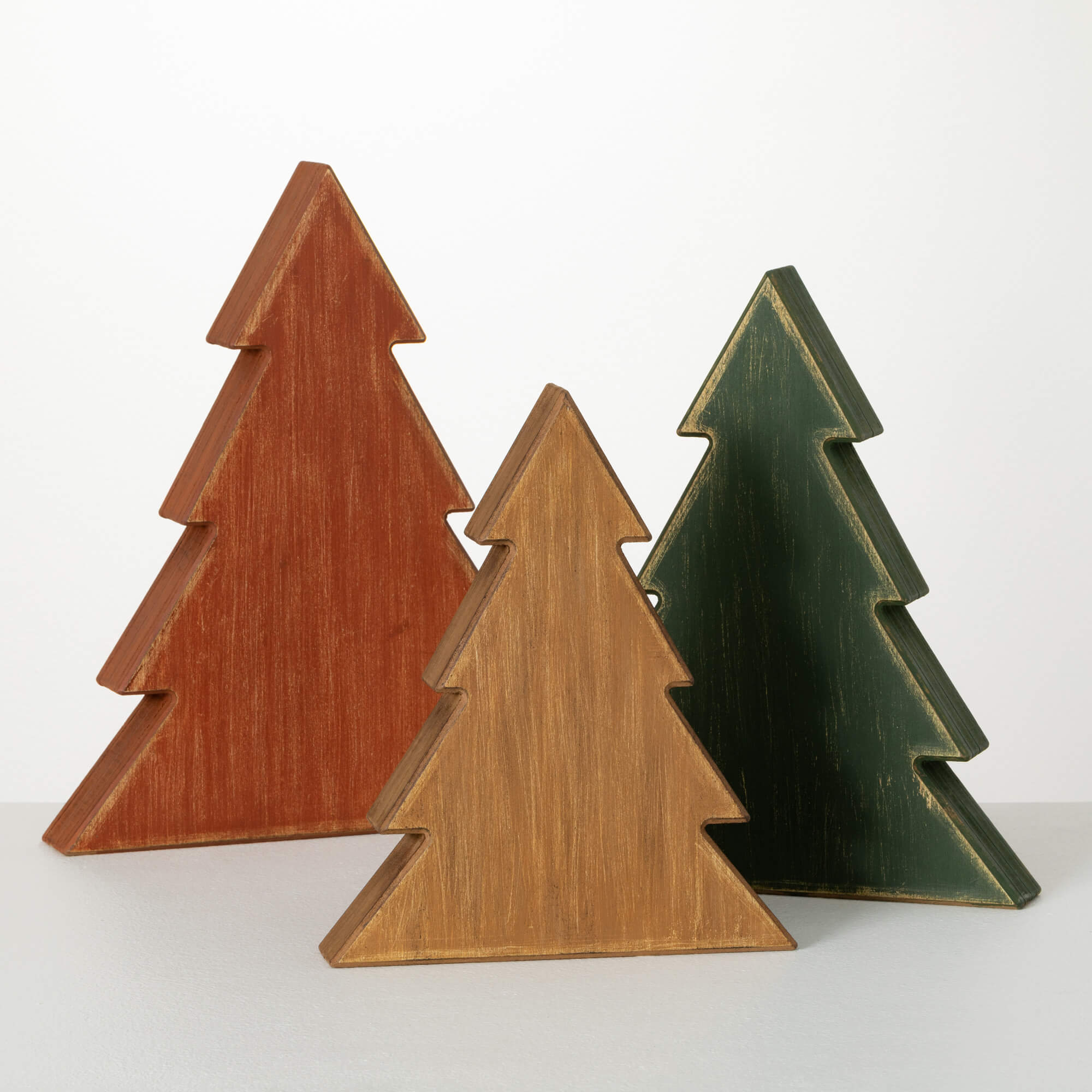 WOODEN TREE BLOCK SET ( Set of 3)