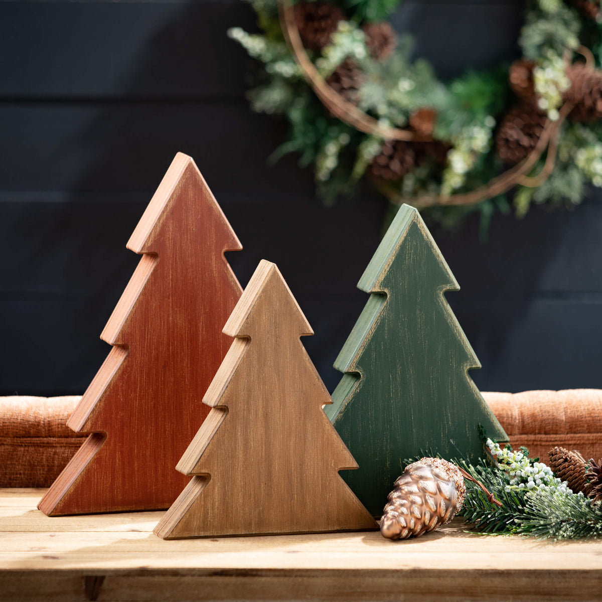 WOODEN TREE BLOCK SET ( Set of 3) – Red Barn Company Store
