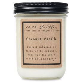 1803 Candles- 14oz Jar - Coconut Vanilla