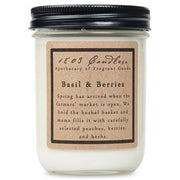1803 Candles- 14oz Jar - Basil and Berries