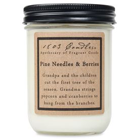 1803 Candles- 14oz Jar - Pine Needles and Berries