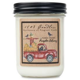 1803 Candles - 14oz Jar - Three Crows Pumpkin Delivery