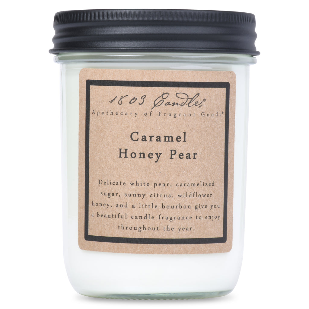 1803 Candles- 14oz Jar - Caramel Honey Pear