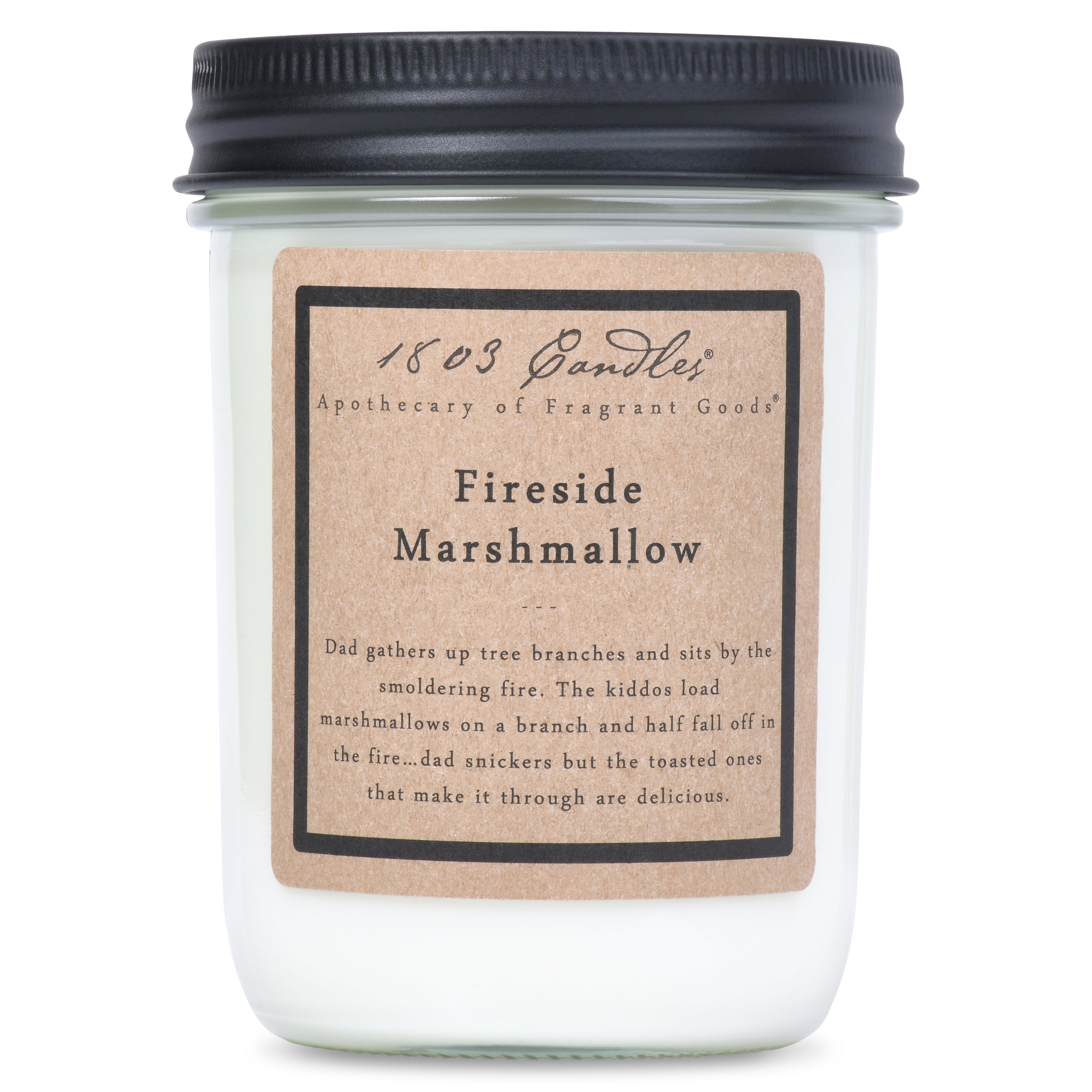 1803 Candles- 14oz Jar - Fireside Marshmallow
