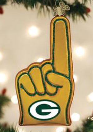 Green Bay Packers-Foam Finger-Old World Ornament