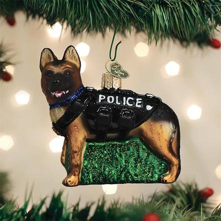K9 Police Dog Ornament - Old World Christmas