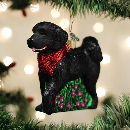 Black Doodle Dog Ornament- Old World Christmas